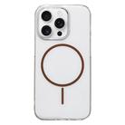 For iPhone 13 Pro Clear Color PC Thin Circle MagSafe Phone Case(Brown) - 1