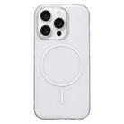 For iPhone 12 Pro Max Clear Color PC Thin Circle MagSafe Phone Case(White) - 1