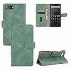 For BlackBerry KEY2 Solid Color Skin Feel Magnetic Buckle Horizontal Flip Calf Texture PU Leather Case with Holder & Card Slots & Wallet(Green) - 1