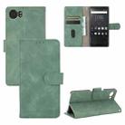 For BlackBerry Keyone Solid Color Skin Feel Magnetic Buckle Horizontal Flip Calf Texture PU Leather Case with Holder & Card Slots & Wallet(Green) - 1