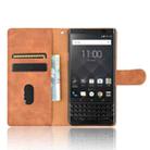 For BlackBerry Keyone Solid Color Skin Feel Magnetic Buckle Horizontal Flip Calf Texture PU Leather Case with Holder & Card Slots & Wallet(Brown) - 3