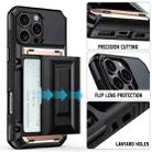 For iPhone 13 Pro Max Card Slot PC Hybrid TPU Combo Phone Case(Gold) - 2