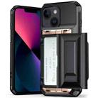 For iPhone 13 Card Slot PC Hybrid TPU Combo Phone Case(Gold) - 1