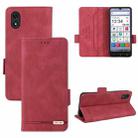 For ZTE Kantan Sumaho 4 A402ZT Magnetic Clasp Leather Phone Case(Red) - 1