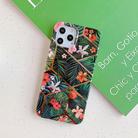 For iPhone 12 mini Plating Splicing Pattern Soft TPU Protective Case(Black Background Flower) - 2
