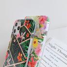 For iPhone 12 mini Plating Splicing Pattern Soft TPU Protective Case(Black Background Flower) - 3