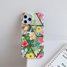 For iPhone 12 mini Plating Splicing Pattern Soft TPU Protective Case(Colorful Flower) - 2