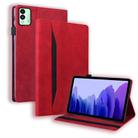 For Tecno Megapad 11 2024 Splicing Shockproof Leather Tablet Case(Red) - 1