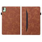For Tecno Megapad 11 2024 Splicing Shockproof Leather Tablet Case(Brown) - 2