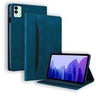 For Tecno Megapad 11 2024 Splicing Shockproof Leather Tablet Case(Blue) - 1