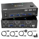 KC-KVM8202DH 8K 60Hz HDMI and DP and USB3.0 Dual Monitor KVM Switch, EU Plug - 1