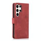 For Samsung Galaxy S25 Ultra 5G Orchid Butterfly Embossed Leather Phone Case(Red) - 3