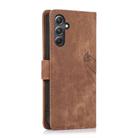 For Samsung Galaxy S24 FE 5G Orchid Butterfly Embossed Leather Phone Case(Brown) - 3