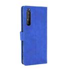 For Sony Xperia 1 II Solid Color Skin Feel Magnetic Buckle Horizontal Flip Calf Texture PU Leather Case with Holder & Card Slots & Wallet(Blue) - 3