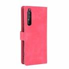 For Sony Xperia 1 II Solid Color Skin Feel Magnetic Buckle Horizontal Flip Calf Texture PU Leather Case with Holder & Card Slots & Wallet(Rose Red) - 3