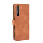 For Sony Xperia 1 II Solid Color Skin Feel Magnetic Buckle Horizontal Flip Calf Texture PU Leather Case with Holder & Card Slots & Wallet(Brown) - 2