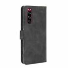 For Sony Xperia 5 Solid Color Skin Feel Magnetic Buckle Horizontal Flip Calf Texture PU Leather Case with Holder & Card Slots & Wallet(Black) - 3