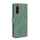 For Sony Xperia 5 Solid Color Skin Feel Magnetic Buckle Horizontal Flip Calf Texture PU Leather Case with Holder & Card Slots & Wallet(Green) - 3