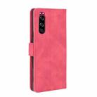 For Sony Xperia 5 Solid Color Skin Feel Magnetic Buckle Horizontal Flip Calf Texture PU Leather Case with Holder & Card Slots & Wallet(Rose Red) - 2