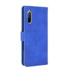 For Sony Xperia 10 II Solid Color Skin Feel Magnetic Buckle Horizontal Flip Calf Texture PU Leather Case with Holder & Card Slots & Wallet(Blue) - 3