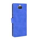 For Sony Xperia 10 Plus Solid Color Skin Feel Magnetic Buckle Horizontal Flip Calf Texture PU Leather Case with Holder & Card Slots & Wallet(Blue) - 3