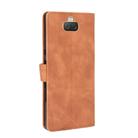 For Sony Xperia 10 Plus Solid Color Skin Feel Magnetic Buckle Horizontal Flip Calf Texture PU Leather Case with Holder & Card Slots & Wallet(Brown) - 3