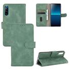 For Sony Xperia L4 Solid Color Skin Feel Magnetic Buckle Horizontal Flip Calf Texture PU Leather Case with Holder & Card Slots & Wallet(Green) - 1