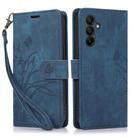 For Samsung Galaxy A16 5G Orchid Butterfly Embossed Leather Phone Case(Blue) - 1