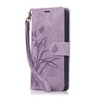 For Samsung Galaxy A06 Orchid Butterfly Embossed Leather Phone Case(Purple) - 2