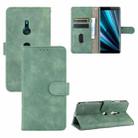 For Sony Xperia XZ3 Solid Color Skin Feel Magnetic Buckle Horizontal Flip Calf Texture PU Leather Case with Holder & Card Slots & Wallet(Green) - 1