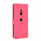 For Sony Xperia XZ3 Solid Color Skin Feel Magnetic Buckle Horizontal Flip Calf Texture PU Leather Case with Holder & Card Slots & Wallet(Rose Red) - 3