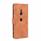 For Sony Xperia XZ3 Solid Color Skin Feel Magnetic Buckle Horizontal Flip Calf Texture PU Leather Case with Holder & Card Slots & Wallet(Brown) - 3