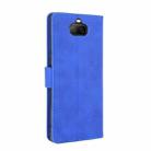 For Sony Xperia 8 Lite Solid Color Skin Feel Magnetic Buckle Horizontal Flip Calf Texture PU Leather Case with Holder & Card Slots & Wallet(Blue) - 3