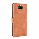 For Sony Xperia 8 Lite Solid Color Skin Feel Magnetic Buckle Horizontal Flip Calf Texture PU Leather Case with Holder & Card Slots & Wallet(Brown) - 3