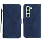 For Infinix Hot 50 Pro+ 4G Stitching Embossed Leather Phone Case(Blue) - 1