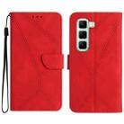 For Infinix Hot 50 5G Stitching Embossed Leather Phone Case(Red) - 1