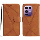 For Infinix Note 50x 5G Stitching Embossed Leather Phone Case(Brown) - 1