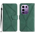 For Infinix Note 50s 5G Stitching Embossed Leather Phone Case(Green) - 1