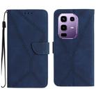 For Infinix Note 50s 5G Stitching Embossed Leather Phone Case(Blue) - 1