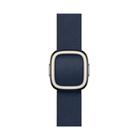 For Apple Watch 46mm / 49mm / 45mm / 44mm Modern Style Leather Watch Band(Dark Blue) - 2