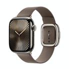 For Apple Watch 46mm / 49mm / 45mm / 44mm Modern Style Leather Watch Band(Dark Brown) - 1