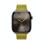 For Apple Watch 42mm / 41mm / 40mm / 38mm Modern Style Leather Watch Band(Yellow) - 2