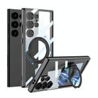 For Samsung Galaxy S24 Ultra 5G GKK Space Series Rotate MagSafe Shockproof Full Coverage Phone Case(Transparent Black) - 1