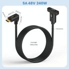 Type-C Straight Elbow to Type-C Female Screw Fixed Panel Extension Cable with Ear, Length:0.3m - 2