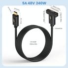 Type-C Male Straight to Type-C Female Screw Fixed Panel Extension Cable with Ear, Length:0.6m - 2