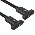 USB4 Type-C Female Ear to Type-C Female Ear Screw Fixed Panel Extension Cable, Length:0.6m - 1