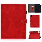 For iPad Air 2022 / 2020 10.9 Cowhide Texture Horizontal Flip Leather Case with Holder & Card Slots & Sleep / Wake-up Function(Red) - 1