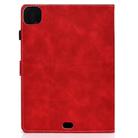 For iPad Air 2022 / 2020 10.9 Cowhide Texture Horizontal Flip Leather Case with Holder & Card Slots & Sleep / Wake-up Function(Red) - 2