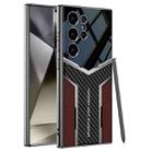For Samsung Galaxy S24 Ultra 5G GKK Plating TPU + Leather Future Full Coverage Phone Case, Without Pen(Red) - 1