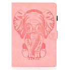 For iPad Air 2022 / 2020 10.9 Embossed Elephant Pattern Horizontal Flip PU Leather Case with Sleep Function & Magnetic Buckle & Holder & Card Slot(Rose Gold) - 1